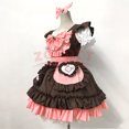 thumbnail image 5 of Disfraz de mucama Lolita en blanco y negro para niñas y mujeres, precioso disfraz de cosplay, vestido sexy con delantal francés, uniforme de sirvienta exótica para cafetería, talla 2XL, 5 of 5