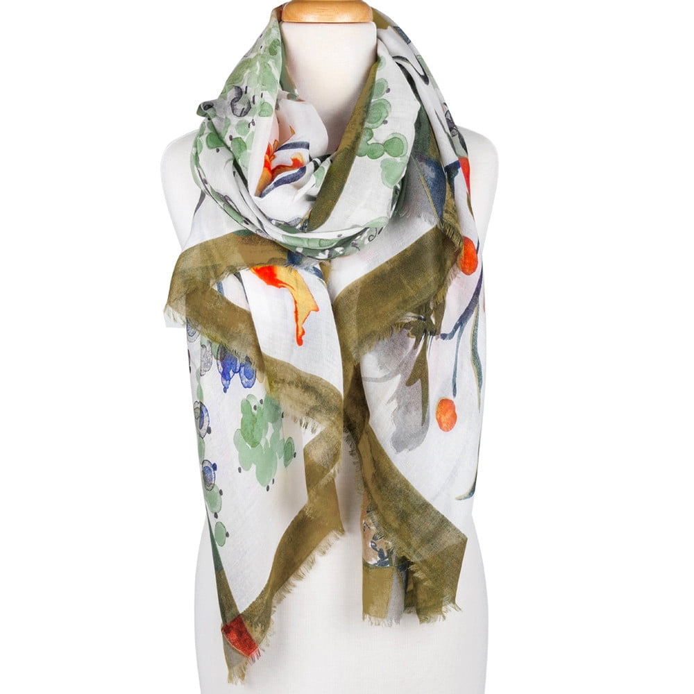 Hand-painted silk shawl. Petersburg map silk scarf St
