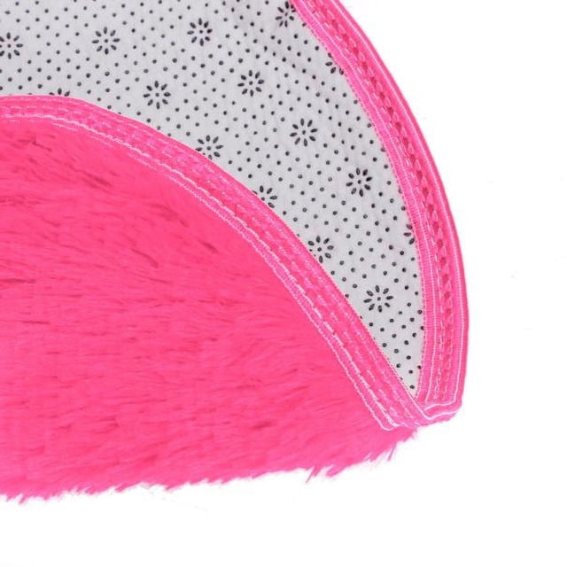 Soft Bath Bedroom Floor Shower Round Mat Rug Non-slip Hot Pink