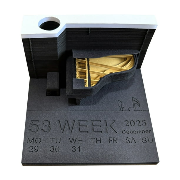 Calendario 3D Desk Creative Calendar Piano Calendars 2025 S Room Decor Gifts