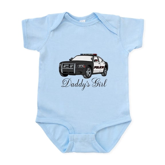 CafePress - Daddys Girl Police Car Infant Bodysuit Body Suit - Baby Light Bodysuit, Size Newborn - 24 Months