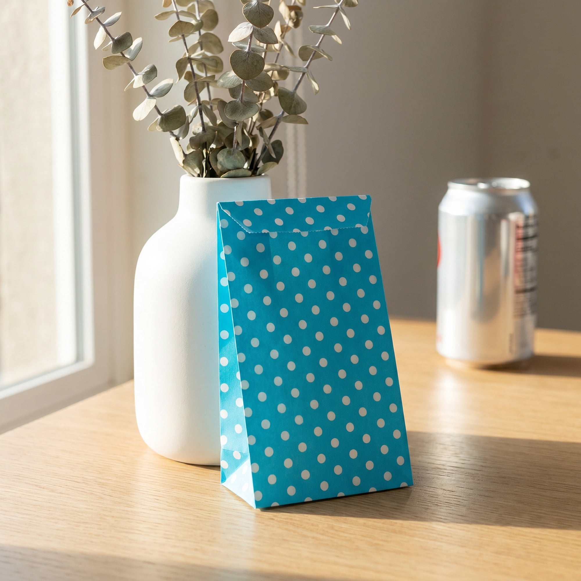 Unique Bargains 6Pcs Elegant Mini Gift Bags for Everyday Use Blue 3.1" x 5.1"