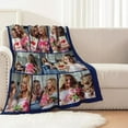thumbnail image 5 of Custom Blanket with Picture, Customized Throw Photo Blankets Personalized Birthday Gifts for Women, Mother in Law, Grandma Family Anniversary Christmas - 9 Photos Collage, 5 of 6