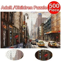 500 Piece Large Puzzle Game For S And Kids 6  Years Old, Beautiful New York Street Scene Design With Precision Fit Pieces, Ideal Recreational Gift For Family Friends To