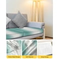 thumbnail image 4 of Aqua Teal White Ombre Couch Cushion Covers Stretch, Washable Sofa Seat Covers Individual Seat Cushion Sofa Slipcovers Modern Abstract Art Farmhouse Gradient Couch Cover Furniture Protector S-1PCS, 4 of 7