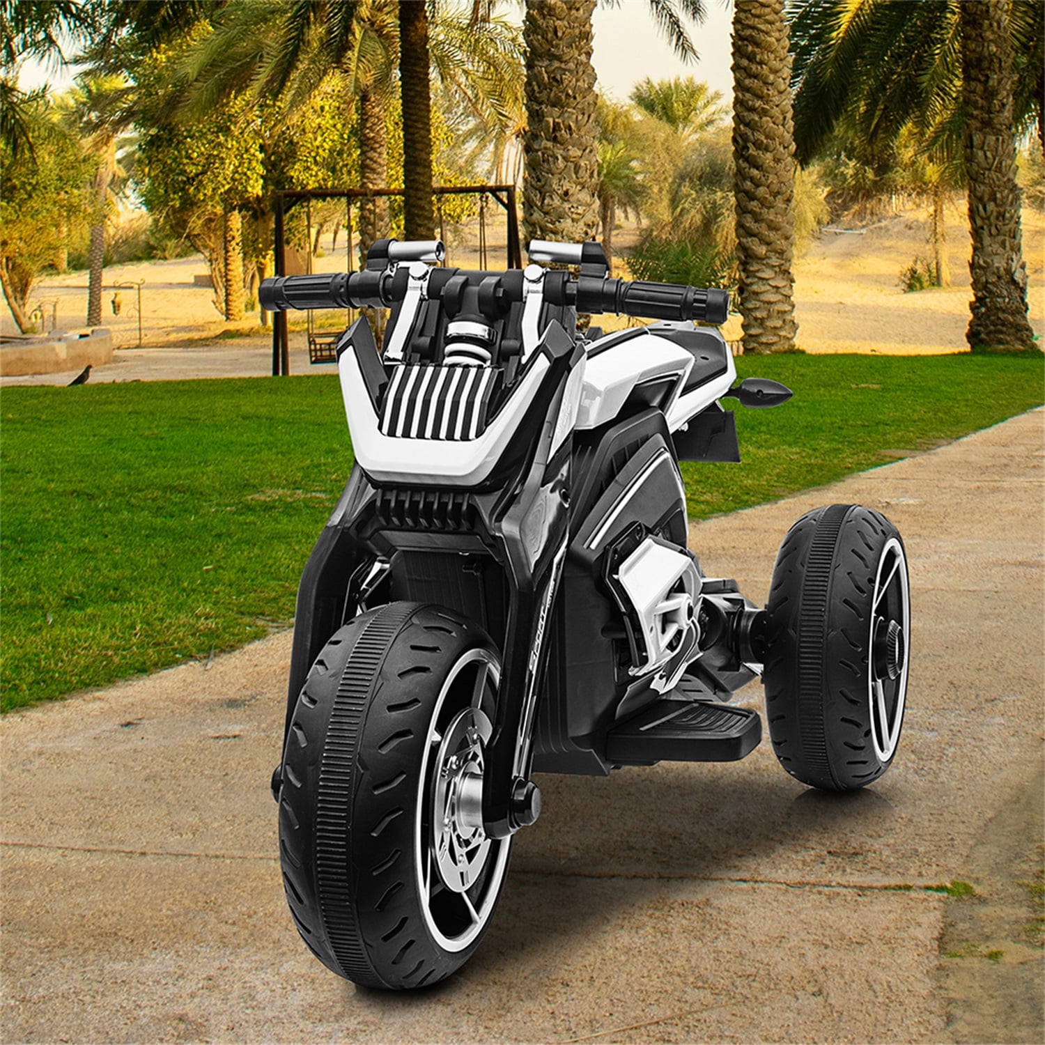 CIPACHO 12V Electric Motorcycle for Kids, Kids Ride On Motorcycle w/ 3 Wheels, Lights, Music, Battery Powered Trike Electric Toy for Children, White CIPACHO 12V Electric Motorcycle for Kids, Kids Ride On Motorcycle w/ 3 Wheels, Lights, Music, Battery Powered Trike Electric Toy for Children, White