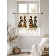 thumbnail image 3 of African Women Sheer Curtains 54 Inches Long 2 Panels Black Women Light Filtering Semi Sheer Window Curtains Drapes for Bedroom Living Room 52"x54", 3 of 7
