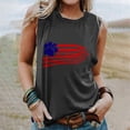 thumbnail image 2 of T-shirts de la Fête de l'Indépendance pour Femmes, Col Rond, Manches Courtes, Hauts à Étoiles et Rayures, Blouse d'Été Décontractée et Ample, Tee, 2 of 5