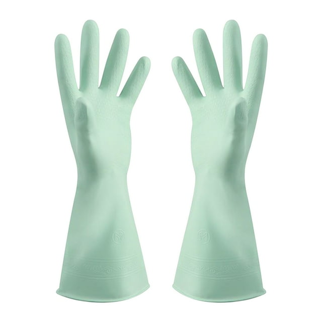 Renjiang Gants de Nettoyage de Cuisine Réutilisables Sans Latex, Conception Antidérapante Gants Robustes pour la Vaisselle 1 Paire