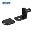 thumbnail image 3 of Uxcell Shelf Support Pegs, 45 Pack 6mm L-Shaped Shelf Pin with Rubber Sleeve, Black, 3 of 5