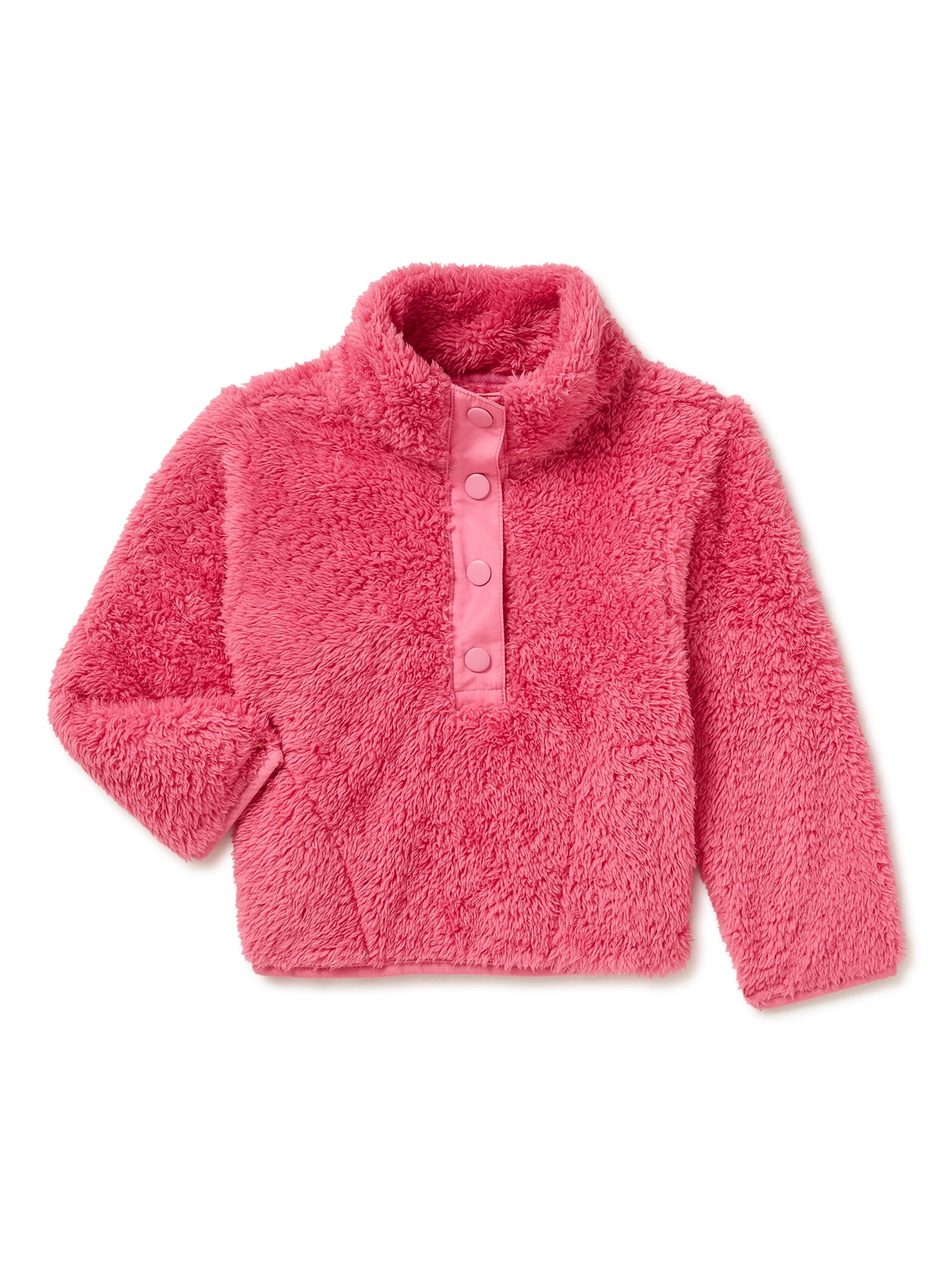 Wonder Nation Baby and Toddler Sherpa Pullover Jacket, Sizes 12M-5T