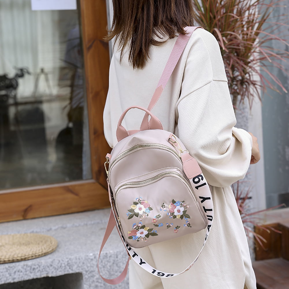 Cute Fashion Oxford Backpack Embroidery Canvas ShoulderPack Travel&Casual Bag Girls Leisure Bag 