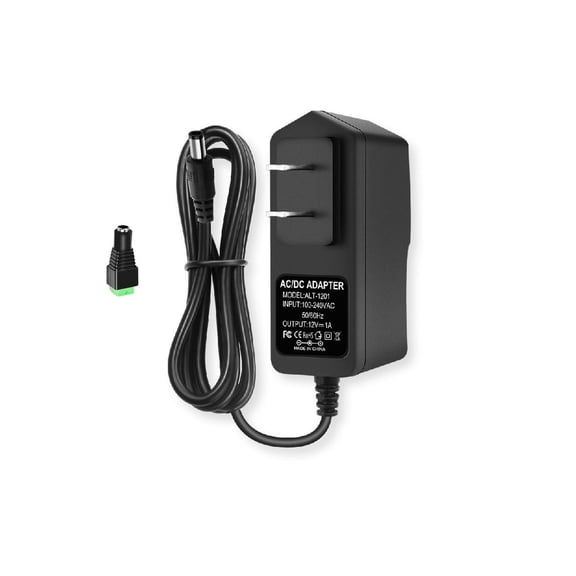 LujingZ 12V DC Power Supply 1A Universal AC Adapter 100-240 50/60Hz to 12 Volts 1 Amp Transformer DC 12V 1A Power Cord 5.5mm x 2.5mm Plug
