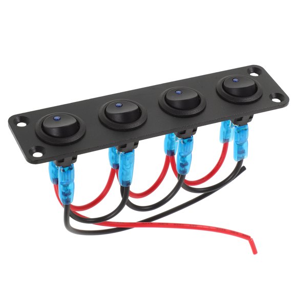 Worgeous Toggle Switch Panel 4 Gangs Switch Panel Automotive Rocker Switch Panel For Vehicle Marine Boat Switch Panel Automotive Switch Panel