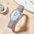 thumbnail image 5 of Elegant Watches for Women Oval Minimalist Dial Stainless Steel Band Woman Watch,3ATM Water Resistant, Perfect Gift for Women, 5 of 6
