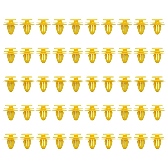 LLDI 50Pcs Car Body Push Retainer Pin Rivet Yellow Plastic Rivet Car Door Trim Panel Clips Fasteners For-Volvo S80 Car Accessories