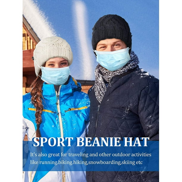 Bonnet Homme Hiver Chaud Chapeau Tricoté Bonnet Epais Slouch Beanie Ski Hat