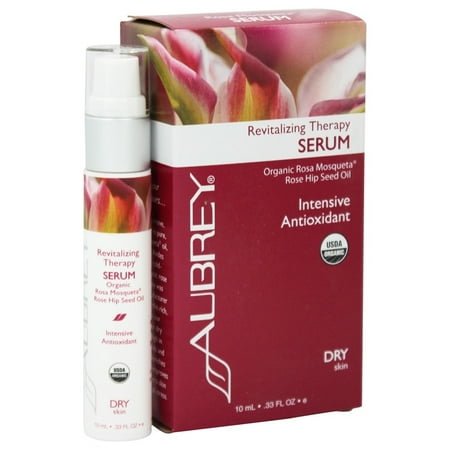 Aubrey Organics - Revitalizing Therapy Serum with Organic Rosa Mosqueta Rose Hip Seed Oil - 0.33 oz.