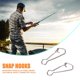 thumbnail image 3 of 20x anzuelos de pesca, bloqueo de pesca de acero, conector de seguridad de anillo sólido giratorio Tmvgtek pescar, 3 of 9