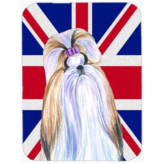 Carolines Treasures  Shih Tzu With English Union Jack British Flag Mouse Pad