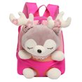 thumbnail image 2 of Mochila De Felpa Bolsa de dibujos animados Bolsa de animales lindos Bolsa de felpa simple en forma de ciervo para niños (rosa roja) Likrtyny libre de BPA, 2 of 9