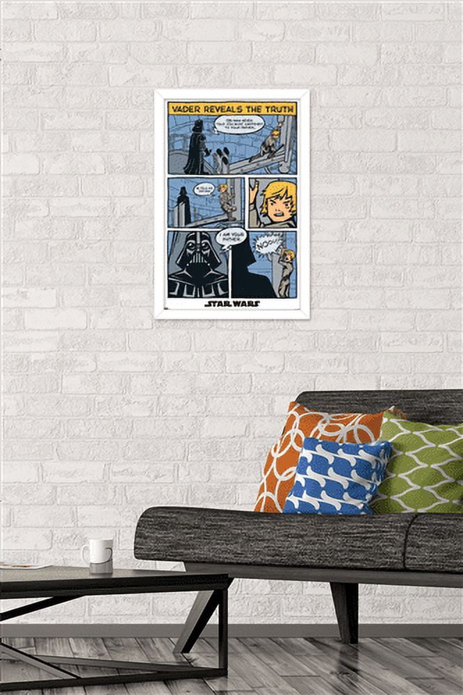 Star Wars: The Empire Strikes Back - Dual Panels Wall Poster, 14.725" x 22.375", Framed