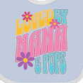 thumbnail image 4 of Inktastic Nana and Pops Love Me Retro Flowered Girls Baby Bib, 4 of 4