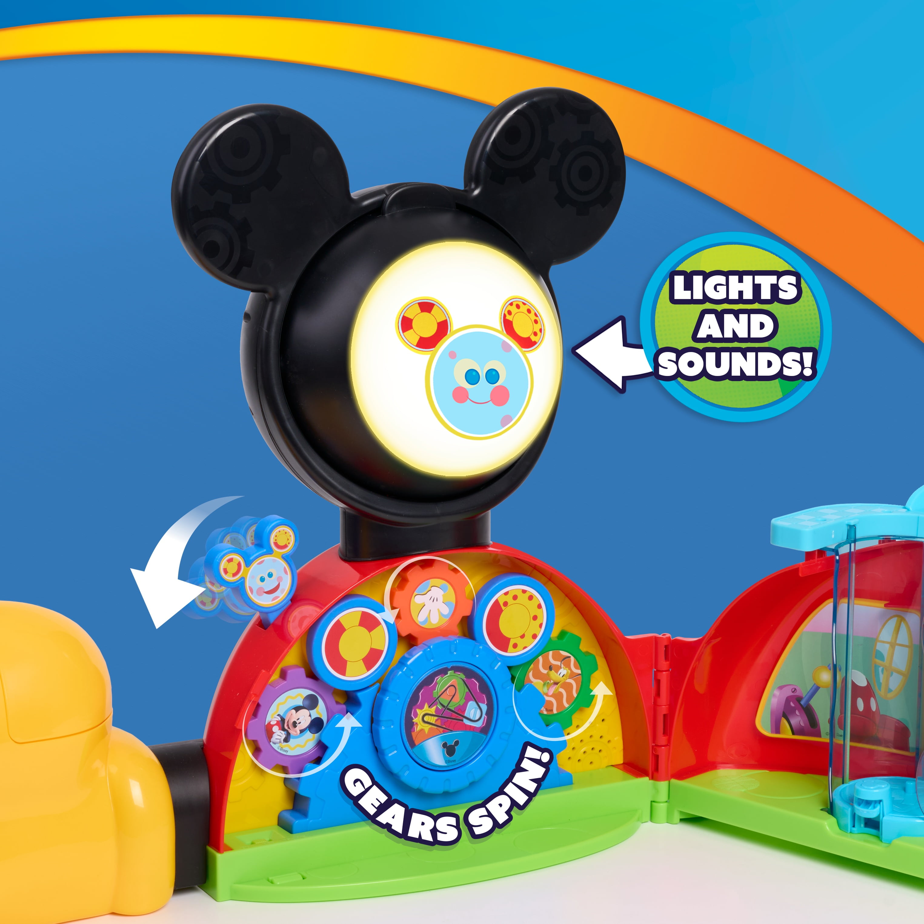 Disney Junior Mickey Mouse Clubhouse Deluxe 28-inch Playset with Lights and Sounds, 16-pieces, Ages 3+