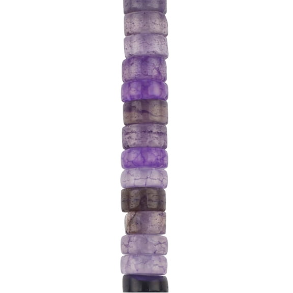 Bead Landing Purple Agate Heishi Beads, 12 Pack