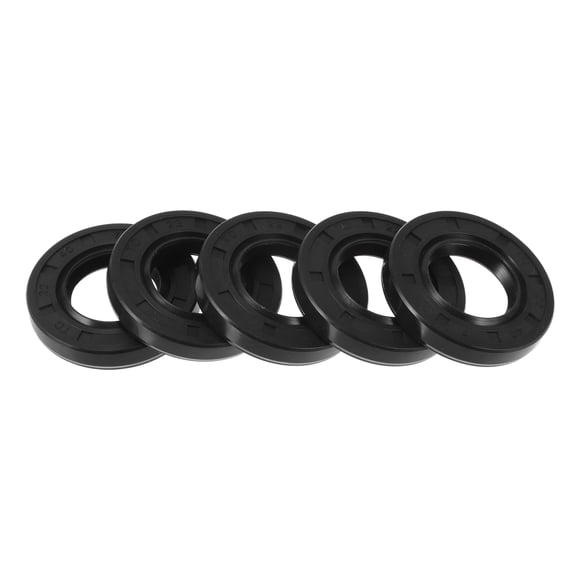 Sello de aceite universal Unique Bargains TC de doble labio con resorte de acero, sello de eje rotativo 22x40x7mm, alta presión, caucho NBR negro, 5 Pcs