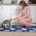 thumbnail image 3 of Blue Pioneer Flower and Paisley Pattern Kitchen Rugs Sets Of 2,Anti Fatigue Kitchen Mat Rugs Non Slip Washable,Decorative Kitchen Floor Mats for Kitchen,Sink,Laundry,17"x30"+17"x47", 3 of 7