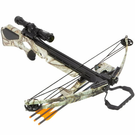 XtremepowerUS Crossbow 180 lbs 320 fps Archery Hunting Equipment with Quiver and 3 pcs