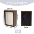 thumbnail image 2 of 1pc Rectangle Wood Photo Frame Stand with Acrylic Window for Dried Flower Coconut Brown 115x65x164mm, 2 of 8