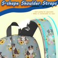 thumbnail image 5 of Australian Shepherd and Floral 17" Waterproof Oxford School Backpacks for Teens, S-Shape Padded Straps, for School, Travel, Hiking, Camping, 5 of 5