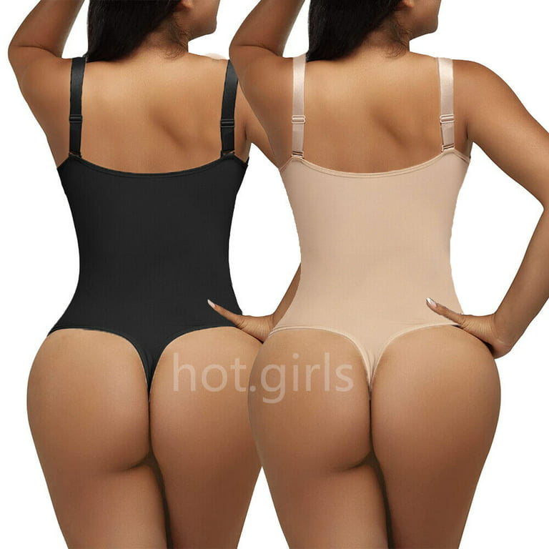 CharMma 2-Pack Seamless Tummy Control Shapewear Bodysuit with Thong