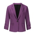 thumbnail image 5 of Bovxnpu Womens Casual Blazer Jacket Business Casual Outfits for Work, Long Sleeve Open Front Work Office Blazer Lapel Button Jacket, Womens Casual Solid Suit Top M, 5 of 9