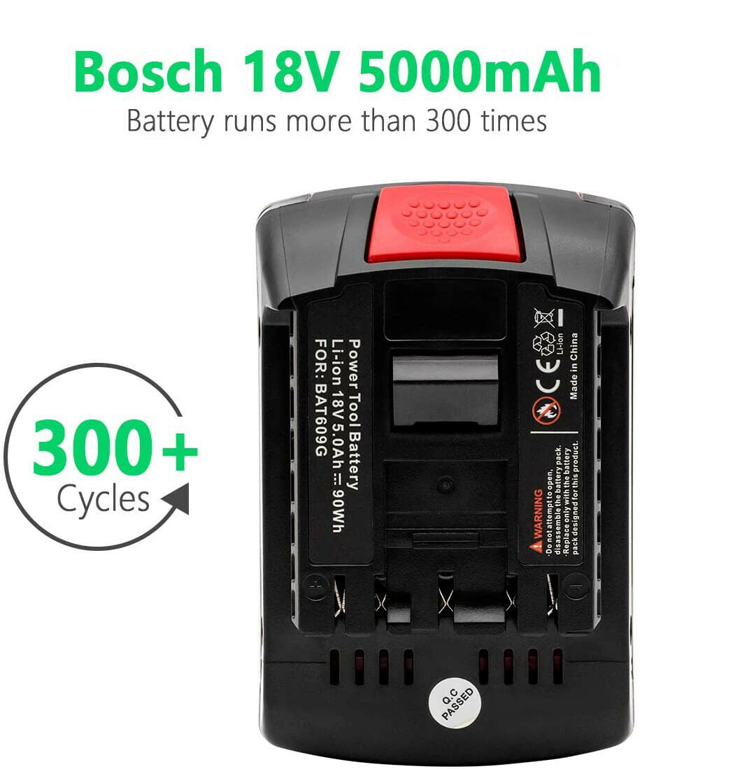 2Pack 5.0Ah Li-ion Replacement for Bosch 18v GBA18V40 Battery