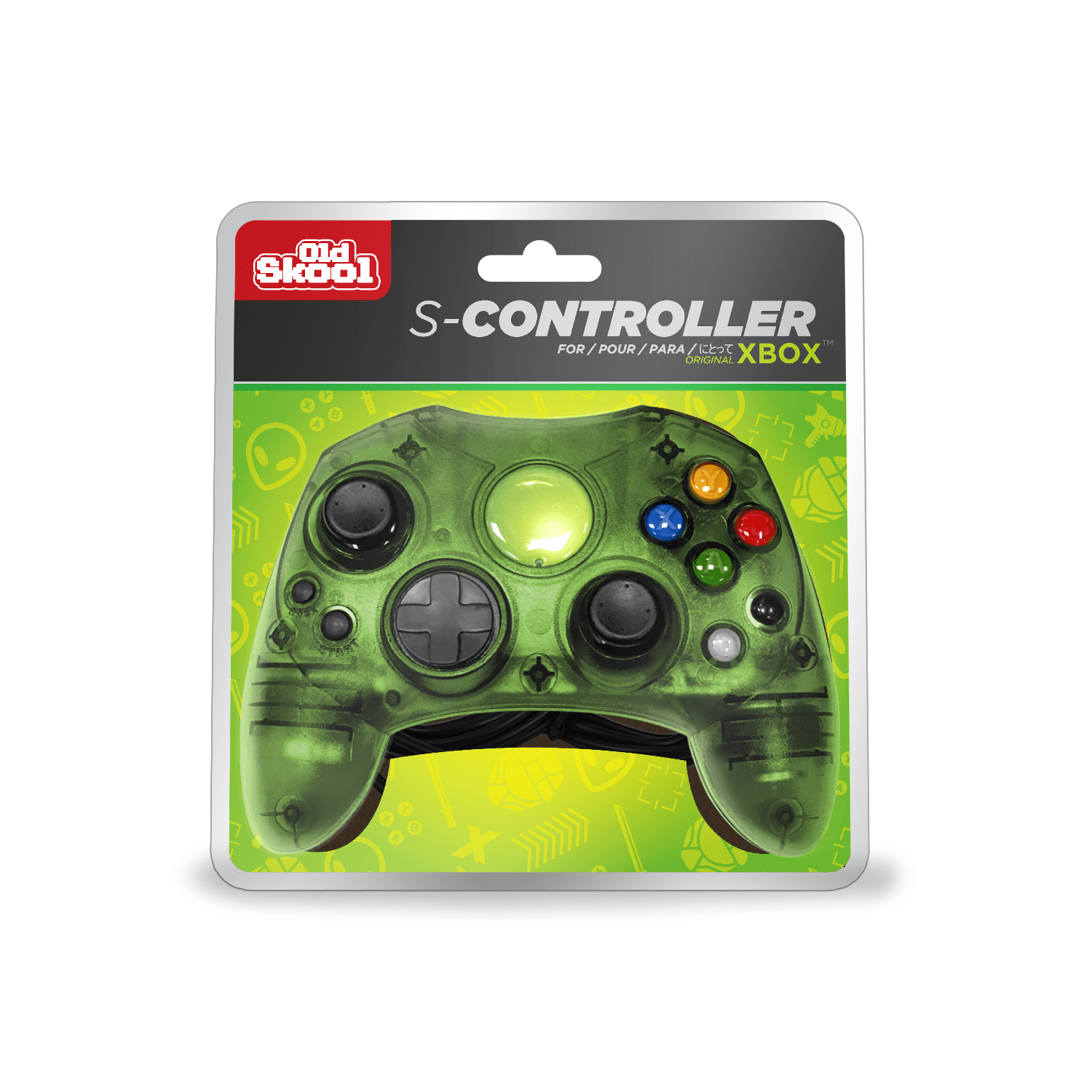 Old Skool Xbox Controller S Type Wired Game Pad Green Walmart Com Walmart Com