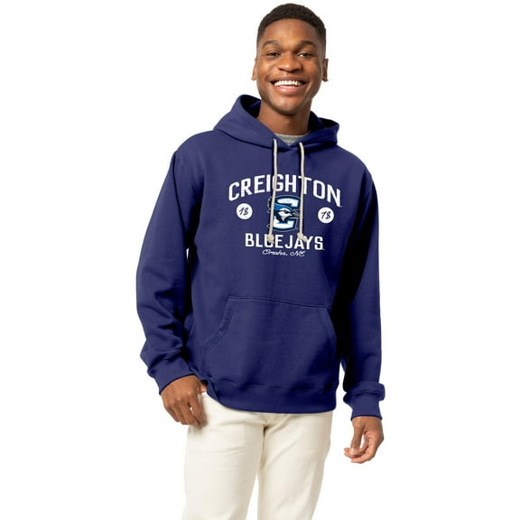 Men's-League Collegiate Wear Blue Creighton Bluejays Essentials 2.0 Fleece Pullover Hoodie