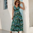 thumbnail image 7 of Peacockalula (pattern) Sleeveless Dress Dress women dresses for women luxury designer party Female clothing, 7 of 7