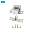 thumbnail image 3 of Uxcell Stainless Steel Cabinet Latches Wardrobe Double Roller Catch  Spring Bead Hardware Latch, 4 Set Silver Nickel, 3 of 6