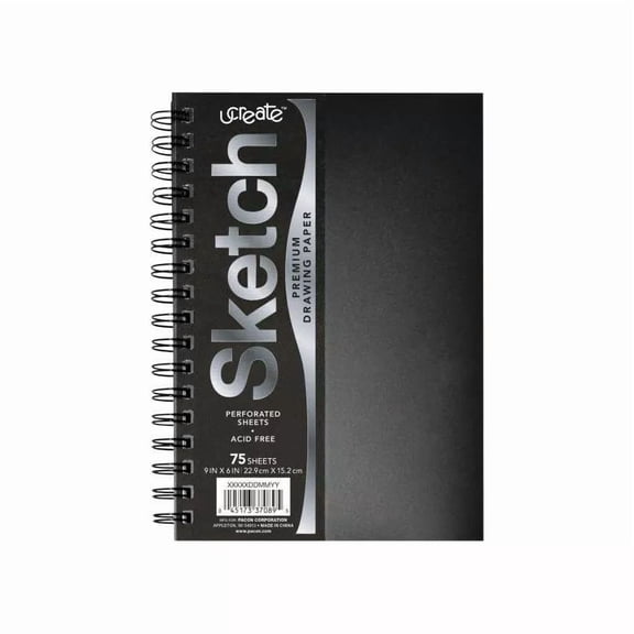 Sketch Drawing Paper: Twin-Wire Binding, Flexible Cover, 75 Pages, Acid-Free, Blank Notebook for All Ages