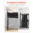 thumbnail image 5 of KFFKFF 3-Section Laundry Sorter with Rolling Bags, Organizer with 2 Drawers, Hooks, Wheels, and Wooden Top for Clothes and Bathroom Storage, 5 of 9
