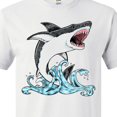 thumbnail image 4 of Inktastic Great White Shark Jumping T-Shirt, 4 of 5