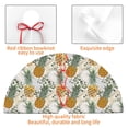 thumbnail image 4 of Lsque Fruit Pineapples Print Christmas Tree Skirt, Tree Skirt with Ties or Velcro, Perfect for Holiday Decorations, Halloween, and New Year-36", 4 of 7