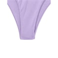 thumbnail image 6 of Women’s Ribbed Bandeau Bikini Set with Adjustable Side Tie Bottoms Strapless Top Two Piece Swimsuit Swimwear for Beach Pool Light Purple M, 6 of 8