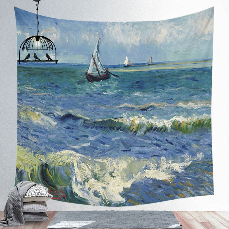 Oil Painting Tapestries Hippie Blanket Gypsy Tapestry Bedspread Wall Hanging Home Decoration