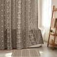 thumbnail image 3 of YHRUWN Boho Floral Shower Curtain Sets with Rugs, 16-Piece Vintage Brown Bathroom Sets with Hooks, Waterproof Fabric Bathroom Decor Set, 3 of 10