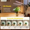 thumbnail image 4 of Grow Lights 2025 for Indoor Plants,2 Head Grow Light Full Spectrum Auto ON/Off with 4/8/12H Timer, 3 Modes Clip On Plant Grow Light with 10 Dimmable Brightness, 4 of 8