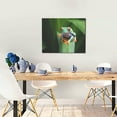 thumbnail image 5 of Gukieu Red-Eyed Tree Frog Print Canvas Decorative Hanging Painting, Waterproof Art Wall Decoration with Frame, Suitable for Living Room, Bedroom, 5 of 6